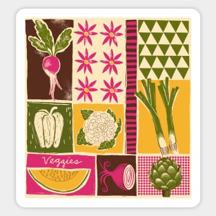 Veggie Patchwork Sticker